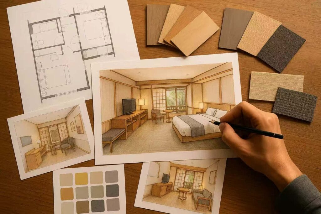 Custom Furniture-Japanese design drawings
