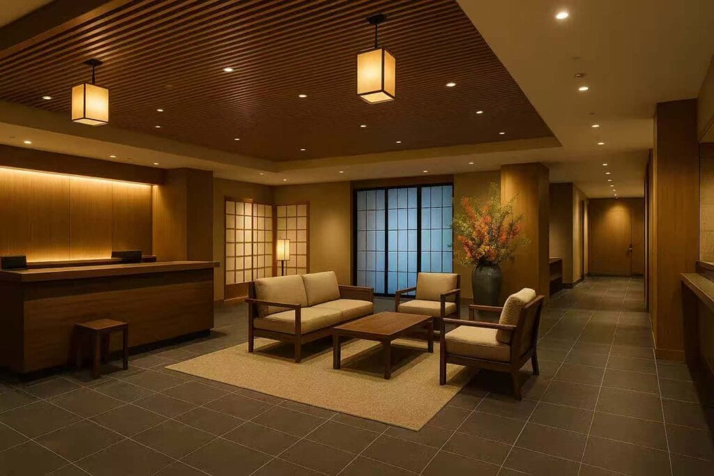Custom Hotel Furniture in Japan- Lobby design
