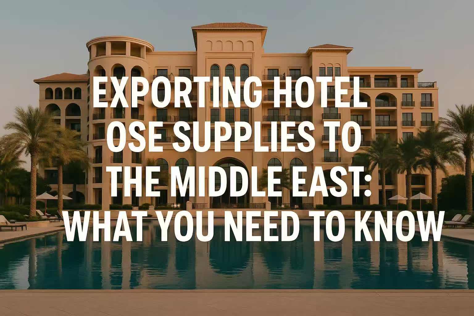 Exporting Hotel OSE Supplies to the Middle East Hotel Photos