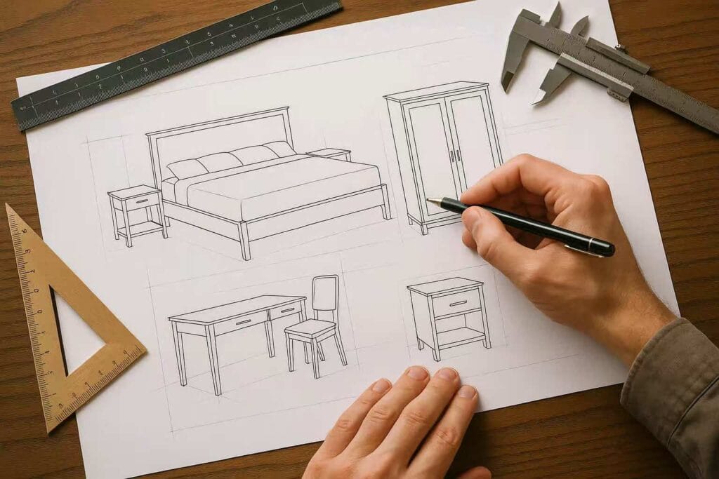 Custom vs. Ready-Made Hotel Furniture: Custom Design Drawings