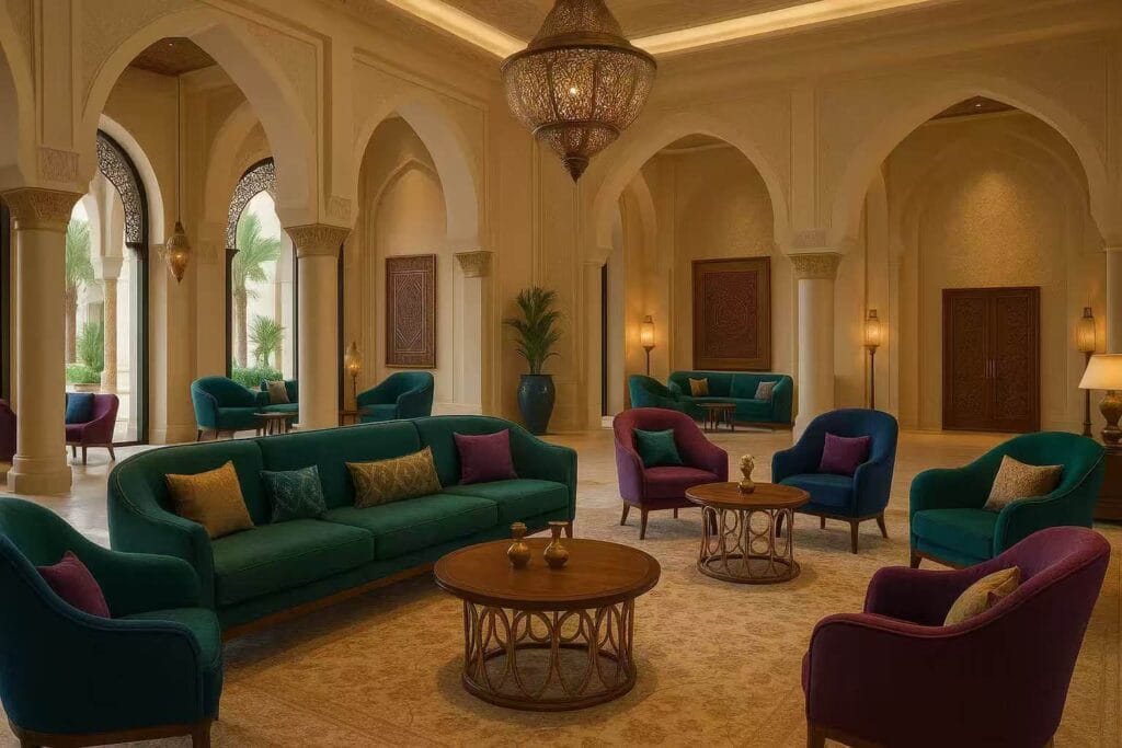 Middle East hotel furniture design: lobby bar design