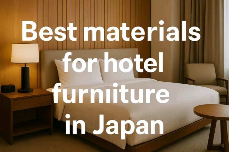 Hotel interior cover image: materials for hotel furniture in Japan