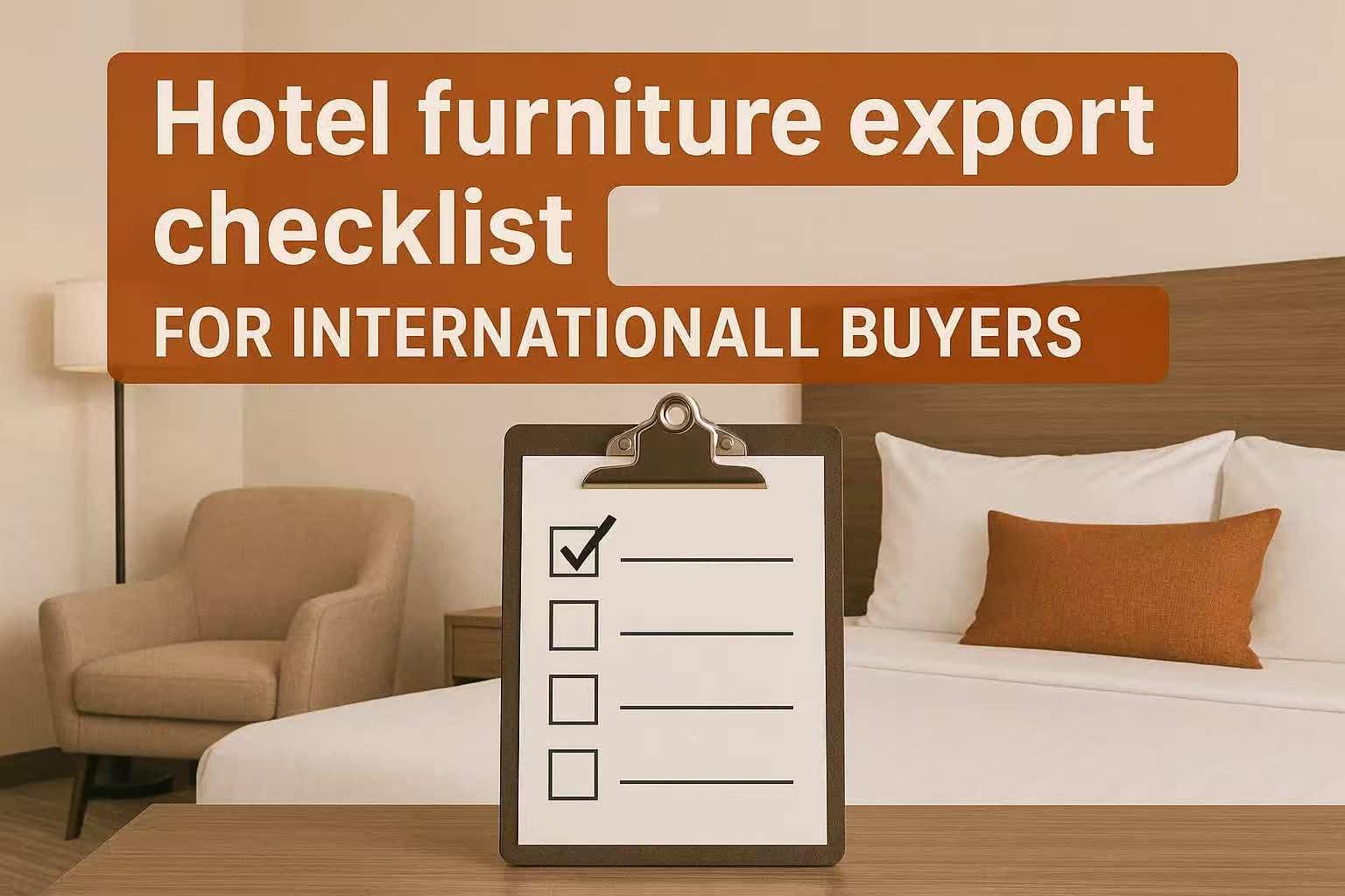 Hotel furniture export checklist infographic