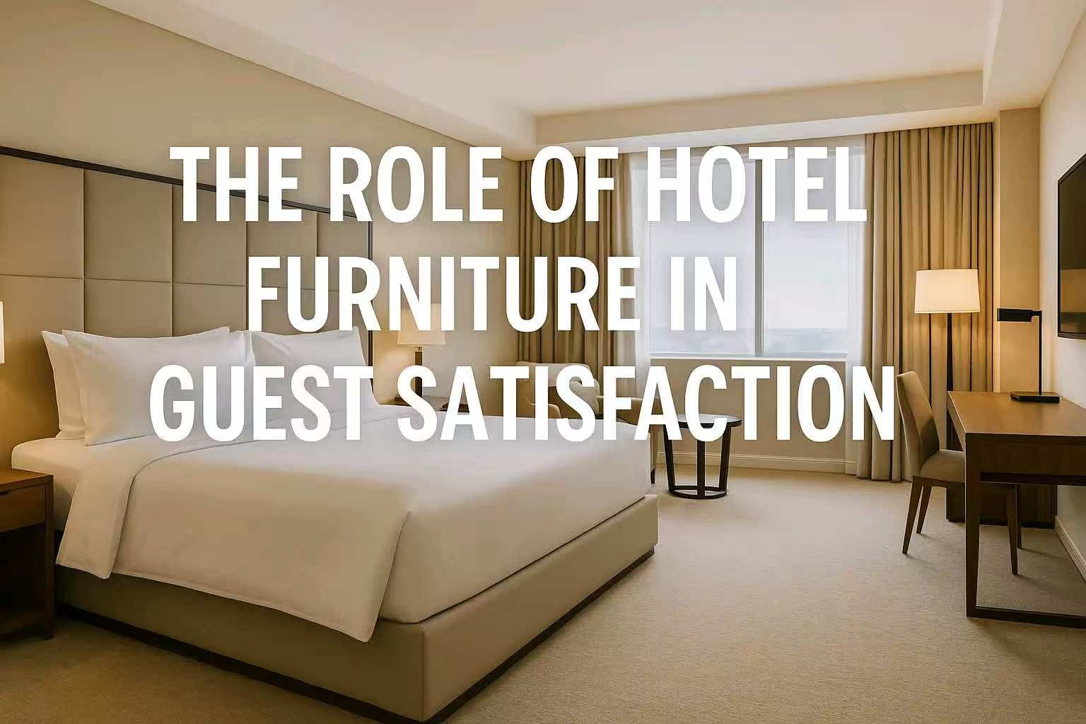 Comfortable hotel guest room with quality bed and humanized desk - supporting hotel furniture in guest satisfaction