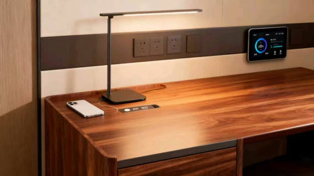 Smart Hotel Furniture: The Future is Now 5 Smart Hotel Furniture Computer Desk Design