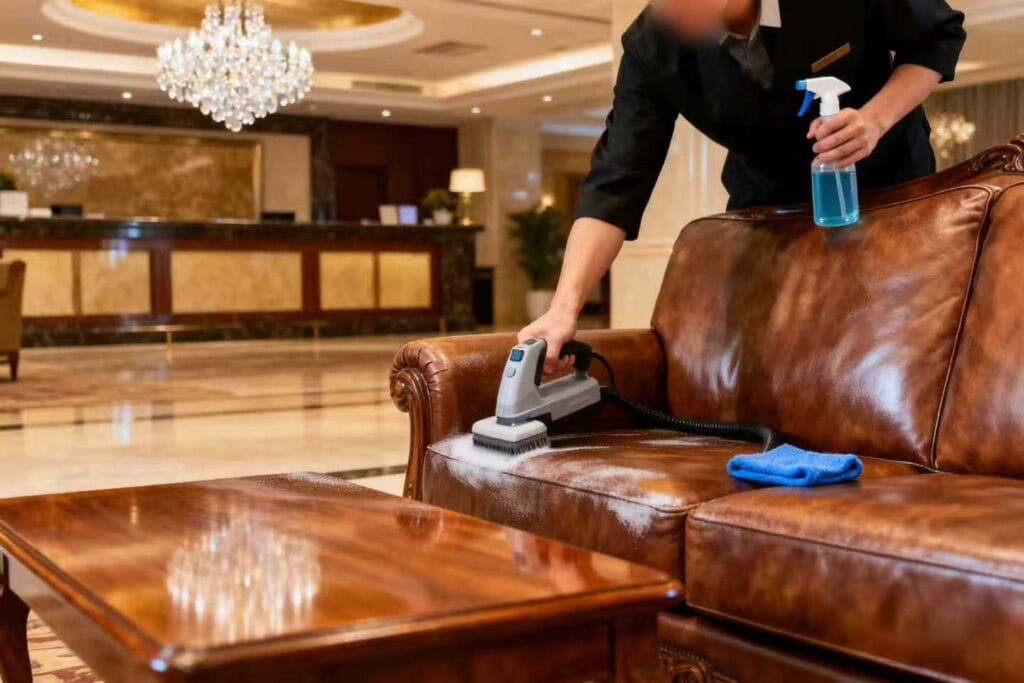 Maintenance of hotel lobby furniture