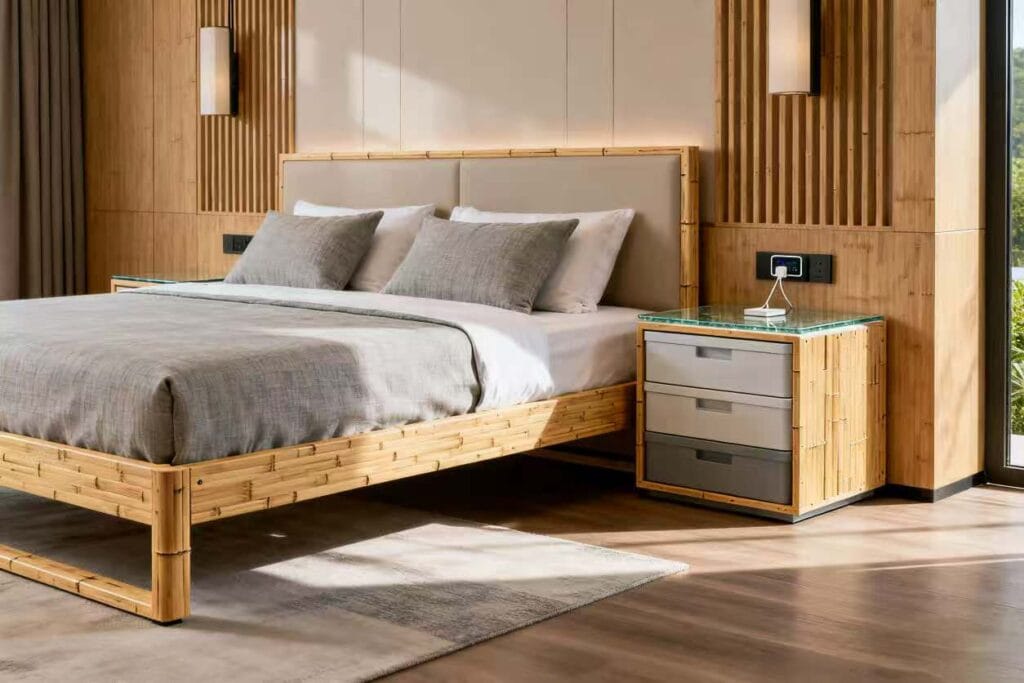 Sustainable wood guest room furniture