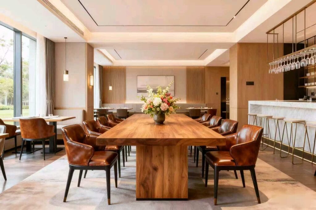 Hotel FF&E Procurement & Sourcing -- Restaurant Furniture Rendering