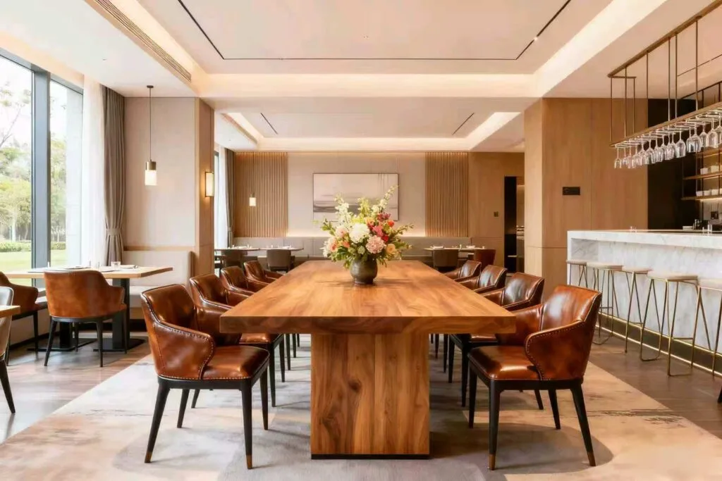 Hotel FF&E Procurement & Sourcing -- Restaurant Furniture Rendering