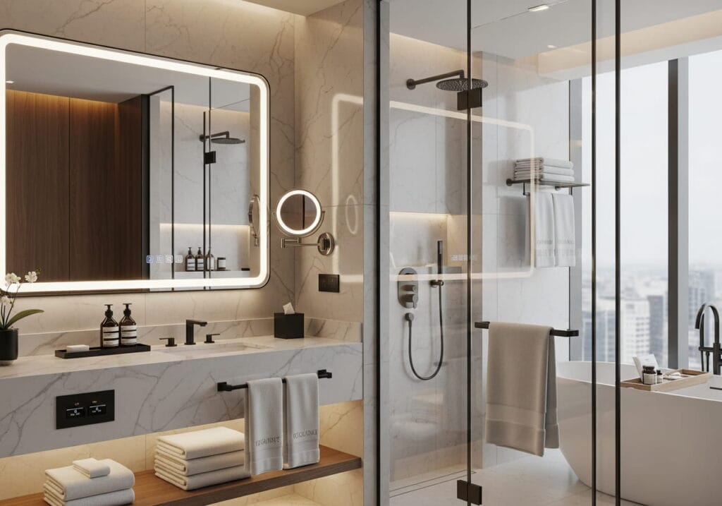 Hotel OS&E supplier bathroom display