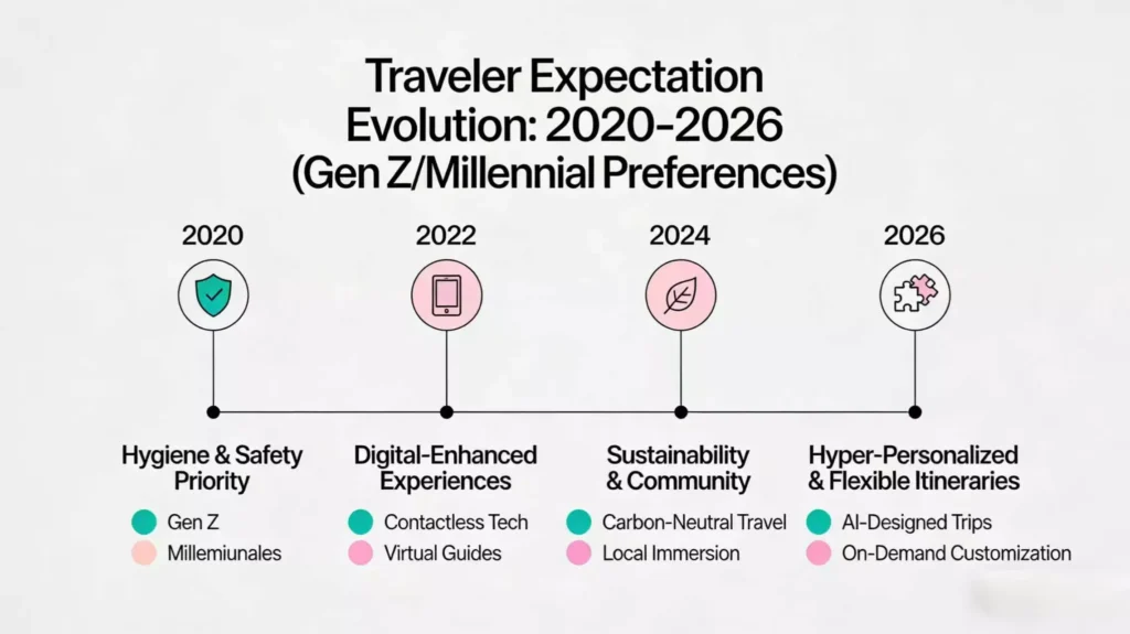 hotel-design-trends-hotel-guest-expectations-evolution-timeline-2020-2026-infographic