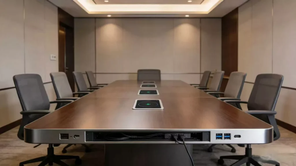 conference-table-with-built-in-wireless-charging-and-integrated-power-modules-for-meetings