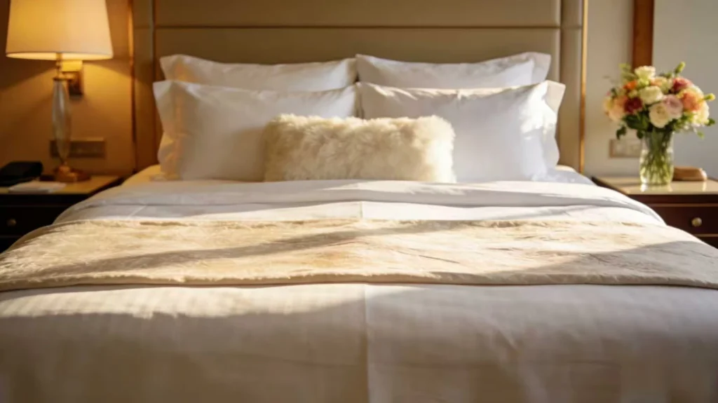hotel-bedding-selection-customer-story-luxury-hotel-bed-with-white-cotton-sheets