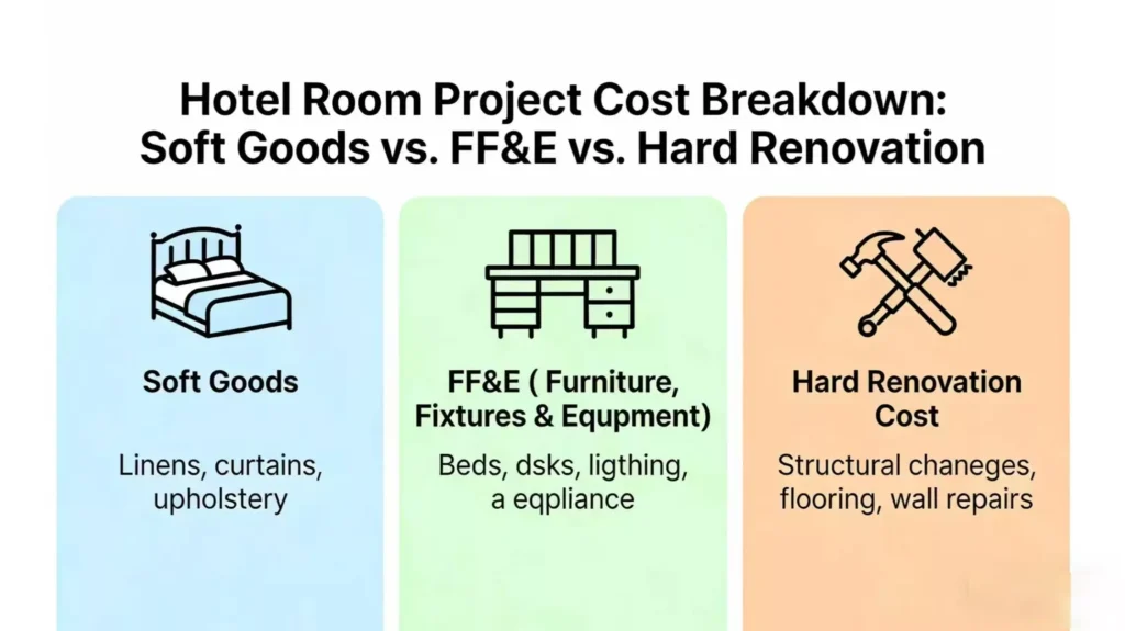 hotel-room-renovation-cost-breakdown-soft-goods-ff&e-hard-cost