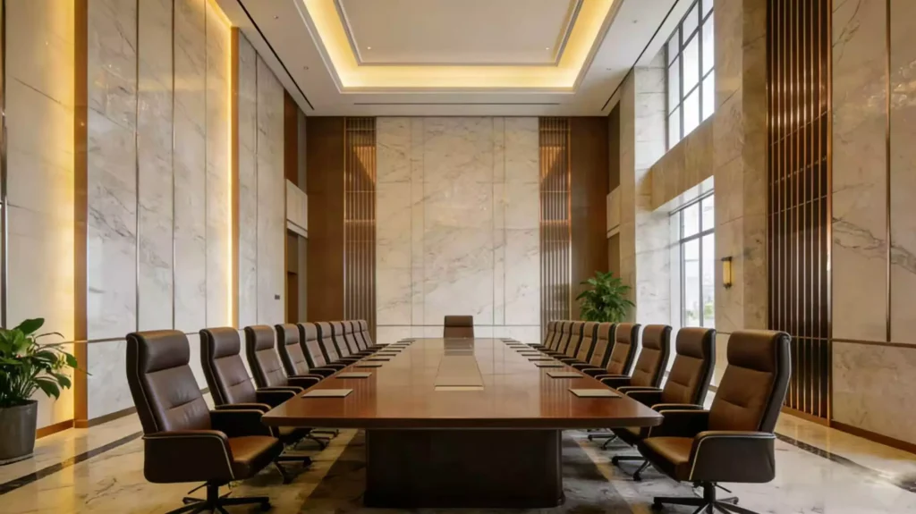 Tired of Multiple Suppliers? Why Choose a Single Source FF&E Vendor 3 the-hotel's-conference-room-is-furnished-with-neatly-arranged-furniture